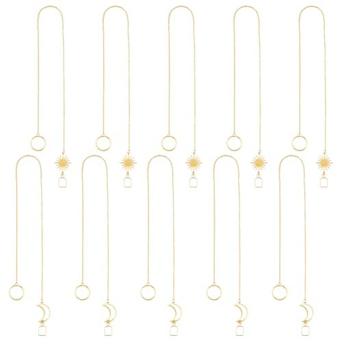 Hobbspring Lot de 10 chaînes attrape-soleil, 46,5 cm, en cristal, pour prismes en cristal, prismes et boules de soleil, à suspendre, à faire soi-même, décoration d'arbre