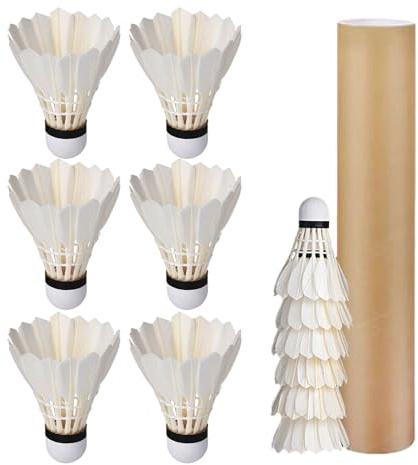 ZBIianxer 12 Stück Professionelle Entenfeder Badminton Federbälle Hochgeschwindigkeits Trainings Badmintonball Leichter Federball