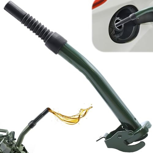 WYYFXY® Bidón de 26 cm, bidón de gasolina, bidón de reserva, boquilla de gasolina, bidón de combustible, tubo de salida de seguridad, bidón de gasolina para bidón de metal de 5, 10, 20 L