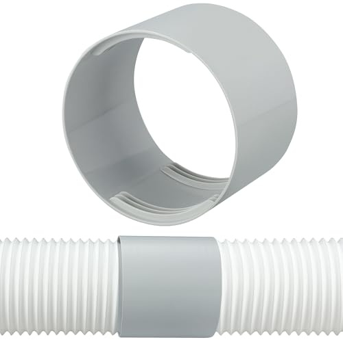 Portable Air Conditioner Exhaust Hose Coupler 5.9 Inch AC Exhaust Hose Connector Extender AC Hose Coupling Extension Support Clockwise and Counter Clockwise Threads for Air Conditioning Accessories