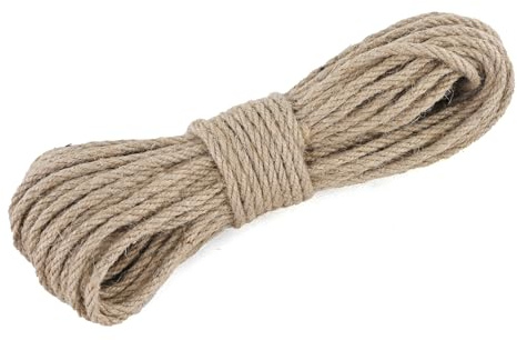 LZ.MZXU Cuerda de Yute de 30 m, 5 mm, Cuerda de Jardín para Uso al Aire Libre, Decoración, Manualidades