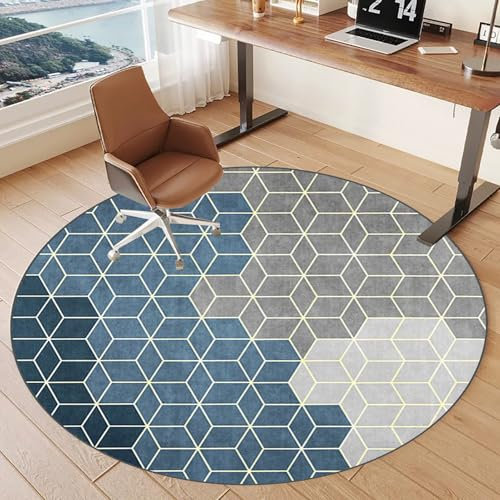 Tappetino rotondo per sedia da ufficio, tappetino antiscivolo per sedie a rotelle, 80 cm, tappetino protettivo per pavimenti duri