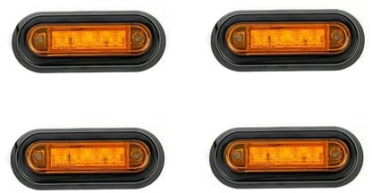 Generisch 4x LED Positionsleuchte Umrissleuchte Begrenzungsleuchte Blinker 12/24V Orange E9 Prüfzeichen Neu OVP Anhänger LKW PKW Wohnmobil Traktor Landtechnik Schlepper