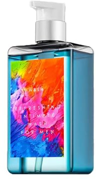Blue Perfume Scent Refresh Intimduschgel für Männer, natürlicher pH-Wert-Ausgleich, pH-Wert-Ausgleich für empfindliche Haut, sanftes Duschgel