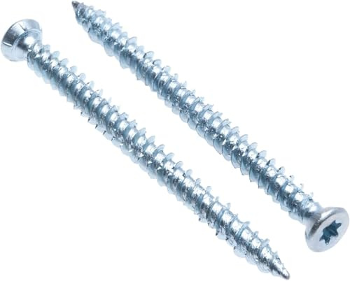 ANDROMEDAGIE® - Betonschrauben Senkkopf Torx Tx30 aus gehärtetem Stahl, verzinkt, selbstschneidende Schrauben für Wand, ideal für direkte Verankerungen ohne Dübel (50, 7,5 x 182)