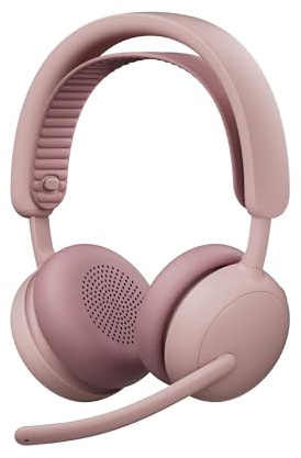 Logitech Zone Wireless 2 ES - Noise-Canceling Wireless Headset | Adaptive Hybrid ANC, Bluetooth, Rose