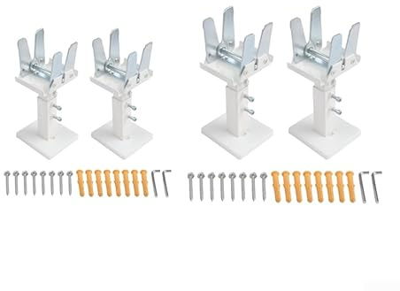 TONIXY Floor Mounting Radiator Leg Kit Adjustable Radiator Floor Support Bracket 14-21cm With Screws And Hex Wrenches Double Stability For Panel Radiators(4set)