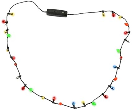 Generisch Christmas Light Bulb Halskette | LED Glühbirnen Ketten - Festliche Accessoires Für Weihnachten Geburtstag Hochzeit Familienfeier
