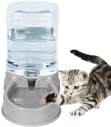 Alimentador Automático De Agua De Mascotas: Dispensador De Alimentos Para Gatos Y Perros De Alta Capacidad, Depósito De Agua Incorporado, Diseño A Prueba De Fugas, Configuración Y Limpieza Fácil, Idea