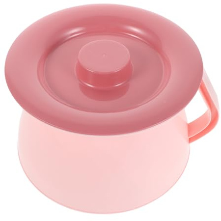 Beaupretty Toiletteneimer mit Deckel aus Kunststoff Tragbar für Junge Mädchen und Erwachsene Runder Form mit Griff als Reise-töpfchen und Notfall-urinflasche für Zuhause und Camping