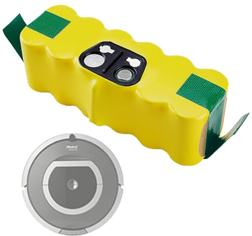 SSCYHT Batteria di ricambio 14,4 V Batteria al litio 6800 mAh 4800 mAh Batterie ricaricabili 14,4 V Batterie aspirapolvere per spazzatrici serie 500, 600, 700, 800 e 900,14.4v6800mah