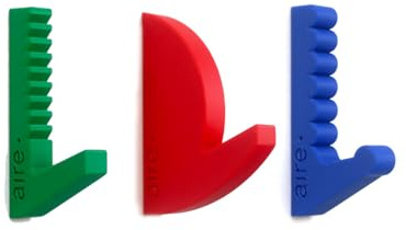 Patères porte manteau enfant crochet design coloré en Plastique Biosourcé, Vert Rose Bleu Clair, Lot de 3, pour Vêtements Accessoires Chapeaux Sacs. Idéal pour la Maison, l'École, le Bureau.