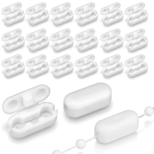 Pack of 20 White PVC Plastic Chain Connectors for Roller Roman and Vertical Blinds Window Blinds Accessories Blind Connector Clips and Venetian Blind Parts 17mm