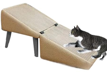 Escalera para Perros, Rampa para Perros Plegable, Rampa para Cama Perroes, Escaleras Plegables, Escalera Antideslizante Dogs Y Gatos, con Banco Multifuncional De Reposapiés Gatos Pequeños