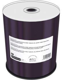 Professional Line DVD+R Double Layer 8.5GB|240min 8-fache Schreibgeschwindigkeit, vollflächig bedruckbar (Tintenstrahldrucker), weiß, 100er Cakebox