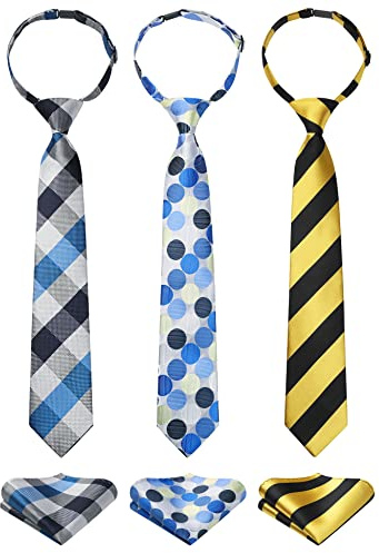 HISDERN barn förbunden slips vävd näsduk slips för barn skola pojke föräldrar barn slips set