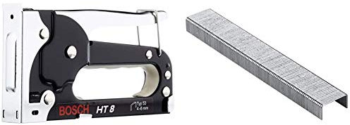 Bosch Professional Handtacker HT 8 (Holz, Klammertyp 53) & Bosch 2609255819 DIY Klammern Typ 53 11.4 x 0.74 x 6 mm
