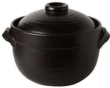 ZXGYFD Gaseroles, PAN con cubierta, cazuelas Stockpot, cerámica Sirviendo platos for hornear, olla de cocina, 2.3L