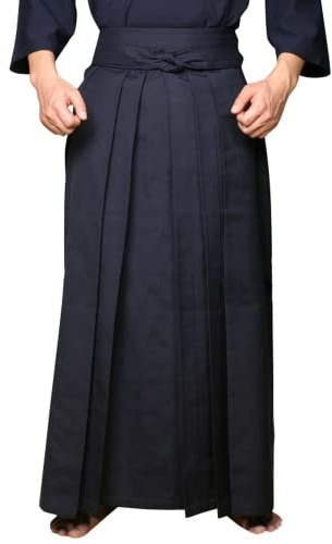 Japan Kendo Aikido Hapkido Martial Arts Clothing Sportswear Hakama for Mens Women Traditional Clothing (Dark Blue, XL-180cm)