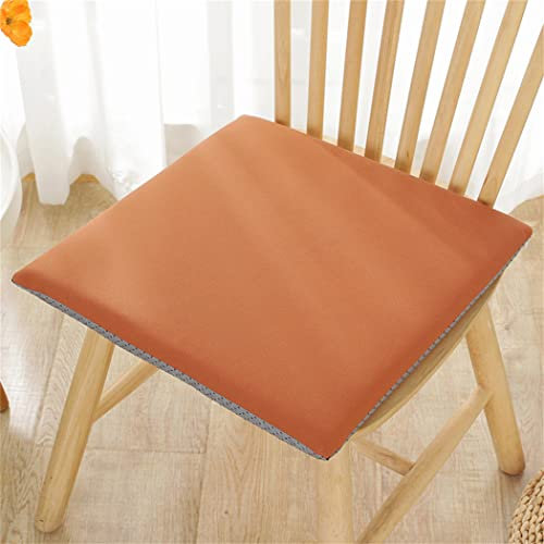 LQLD Cojín para Silla De Comedor Juego De 4, Antideslizantes Extraíbles Lavables Cojín De Asiento para Interior Exterior Cocina Jardín Cuatro Estaciones Disponibles,Naranja,50 * 50cm(4pcs)
