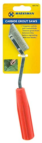 2 X Heavy Duty Tile Grout Saw Rake Remover - Tungsten Carbide Floor Wall File | Durable Multi Purpose Hand Tool, Clean Tiles Remove Dirt, Household Tiling Cleaner | Set Of 2