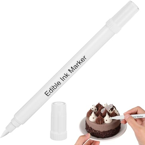HEMOTON Stift Weiße Stifte Food Writer Essbare Marker Essbarer Backstift Lebensmittelfarbe Stifte Kuchen Lebensmittelstifte Dekorationsstift Essbarer Schreiber für Fondant Desserts Kuchen
