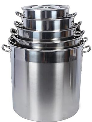 Kochtopf mit gestanztem Korb/Hochleistungstopf für Putenfleisch/Edelstahltopf mit Korb und Deckel/Kochgeschirr für Hummer, Krabben und Garnelen,30L/27QT