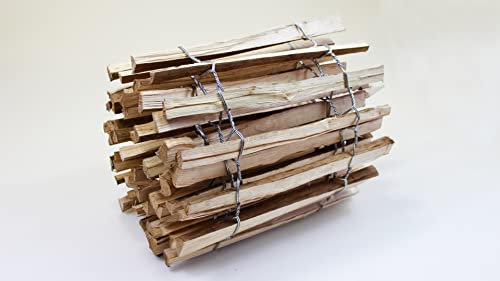 Clôture décorative en bois/Clôture de jardin en noyer/Palissade de jardin - Bordure en bois H 35/50 cm, longueur 300 cm (Gap - Espacement 3-4 cm)