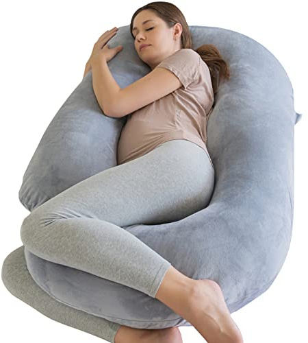 Maternity Pillow U Shape， Pregnancy Pillows for Sleeping， Body Pillow， Full Body Pillow，Back Hip Leg Abdominal Support Soft and Comfortable Maternity Pillow， Pillowcase Removable Easy to Clean……