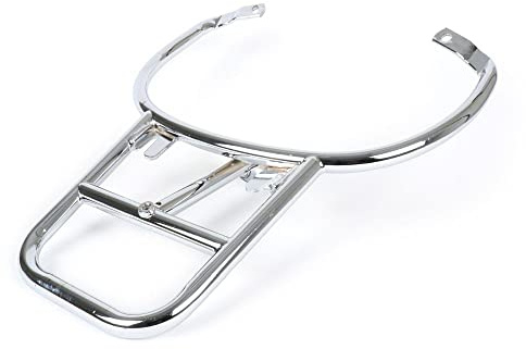 MOTO NOSTRA Topcase-Träger hinten chrom mit Soziushaltegriff kompatibel für Vespa Primavera 50-150, Sprint 50-125 Piaggio Topcase