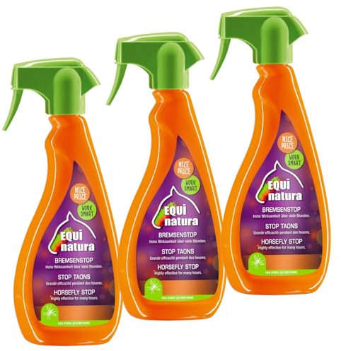 RL24 Equinatura - Bremsenstop | hautverträglicher Insektenschutz | Fliegenschutz gegen Bremsen, Zecken, Stechmücken & Fliegen | Bremsenspray für Pferde | 3 x 500 ml Spray (3er Set)