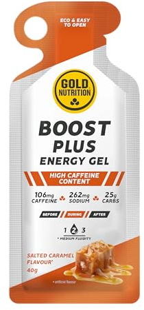 GOLDNUTRITION BOOST PLUS ENERGY GEL caramelo – soin conçu pour une utilisation régulière, convient à ceux qui recherchent un produit fiable au quotidien, poids 16 g et facilite la prise en charge de v
