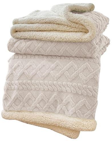 Morbida coperta in finto cashmere, morbida e spessa, coperta in peluche per sedie, divano, letto
