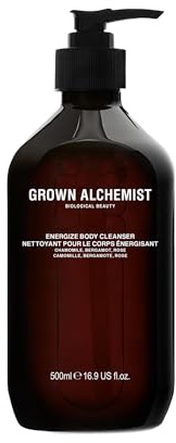 Grown Alchemist Energize Body Cleanser, Kamille, Bergamotte, Rose - Bio Body Wash, sanftes Peeling, feuchtigkeitsspendendes Shower Gel, natürliches Cleansing, antioxidatives Duschgel