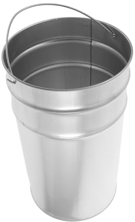 PRETYZOOM Tambor Galvanizado Para Cubo De Basura Cubo Interior Metálico Con Asa Para Jardín o Baño Resistente