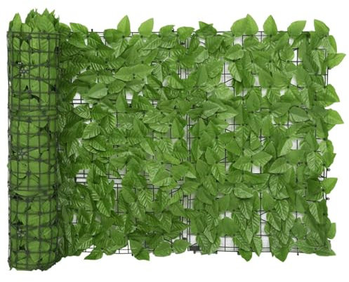 JUDYY Balkon-Sichtschutz mit Grünen Blättern 300x75 cm, Balkonsichtschutz, Windschutz Balkon, Windschutz Terrasse, Balkonverkleidung, Sichtschutz Garten - 315495