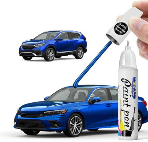 XTryfun Aegean Blue Metallic (B-593M) Touch Up Paint Compatible with Honda, DIY Car Paint Scratch Repair, Quick & Easy Fix Automotive Scratch Repair for Civic/CRV/Fit/Insight/CRZ/HRV