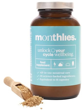 Monthlies Period Pain & PMS Relief Supplement Bundle – UK-Made Tropical Flavour, Hormonal Balance & Mood Support for Women with Ginger, Lemon Balm, Flaxseed, Magnesium – 30 Servings – Vegan (Powder)