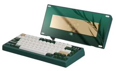 XXINGYULI Kit tastiera meccanica Zoom75 R1 Tastiera da gioco wireless con tre modalità Bluetooth 2.4G e schermo con manopola personalizzabile compatibile con e ufficio(Green kit-screen)