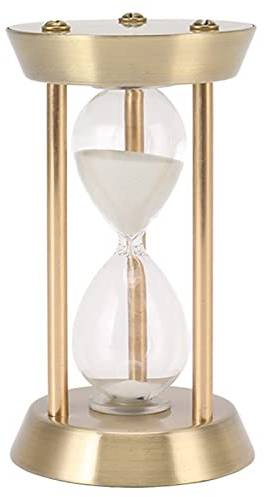 Hapivida Timer di Sabbia, Timer a Clesser Vintage Orologio Sabbia di Vetro in Metallo di Sabbia di Sabbia per La Scrivania Casa Decorazione (Mini 10min)