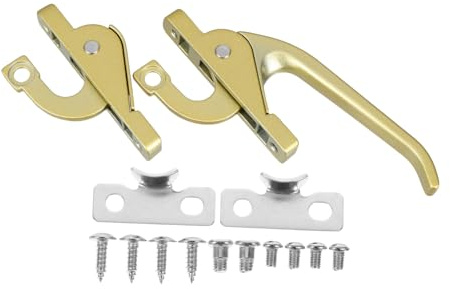 TEHAUX 1set Lockable Window Handle Safety Mechanism Versatile Window Crank Replacement for Enhanced Security Complete Hardware for Easy Installation
