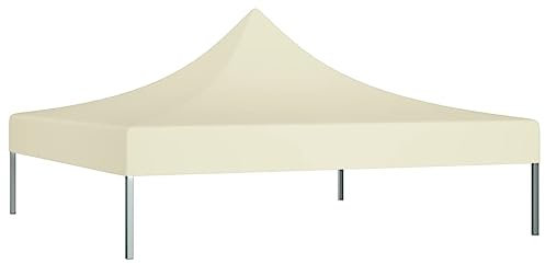 Partyzelt-Dach 2x2 m Creme - 600D Oxford-Gewebe mit PVC-Beschichtung - Langlebig & Wetterfest - Ideal für Gartenfeste & Outdoor-Events