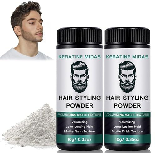 Volume Powder per Capelli di Uomini e Donne,2 Pièces Polvere Volumizzante Capelli,Polvere Capelli con Effetto Opaco,Hair Styling Powder,Texture Volume Powder Uomo,Aggiunge Volume ai Capelli