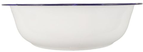 Lavabo de Esmalte Vintage Blanco 32cm, Cuenco para Pies | Palanganeros Antiguos, Tazón de Mezcla de Esmalte, Multifuncional para Cocina y Baño