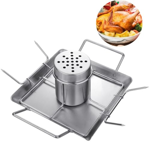Rôtissoire professionnelle en acier inoxydable pour la dinde avec support vertical pour poulet
