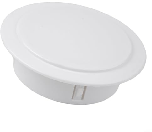 Opatiny Wandlochabdeckung, dekorative runde Rohrmanschette, Lüftungsblende für Klimaanlage, PVC-Wasserrohrschutz mit abnehmbarer Kappe, 50–100 mm, Weiß (100 mm)