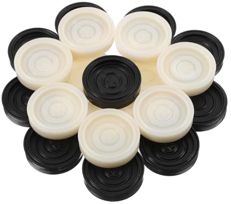 BESTonZON 24 Stück Schachfiguren Und Backgammon-Figuren Aus Kunststoff Brettspiel-Figuren Mit 3.50 X 3.50 X 0.85 cm Für Dame Schachbrettzubehör Und Reisespiele