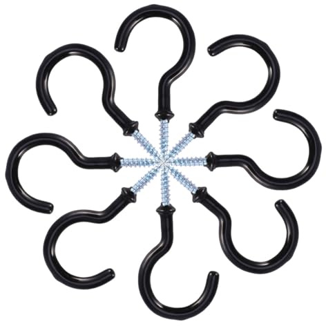 NUOBESTY Crochets Suspendre Point d'Interrogation Lot de 24 en Métal 2 Pouces Noir pour Accroche Torchons et Tasses la Cuisine