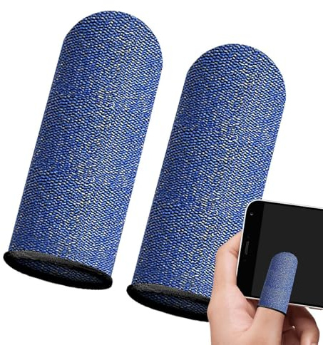Fingerhylsor för, Fingerskydd för mobilspel | 2ST Kolfiber Anti | Svett Finger Sleeves - Lätta Game Finger Sleeves förbättrad fingerkänslighet & Touch Respons