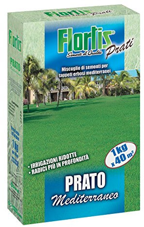 Flortis Rustico Antistress. Semi per Prato Resistenti alla siccità. Sementi Prato Rustico per Zone aride e Calde. Semenza Prato POCA Acqua. Semi Prato Resistente calpestabile. Sementi per Prato 40m²